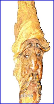 Vintage 1991 Original 15 Forest/Woodland Spirit Wood Carving/ Signed Vintage 1991 Original 15 Forest/Woodland Spirit Wood Carving/ Signed