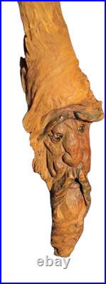 Vintage 1991 Original 15 Forest/Woodland Spirit Wood Carving/ Signed Vintage 1991 Original 15 Forest/Woodland Spirit Wood Carving/ Signed