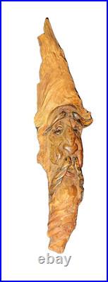 Vintage 1991 Original 15 Forest/Woodland Spirit Wood Carving/ Signed Vintage 1991 Original 15 Forest/Woodland Spirit Wood Carving/ Signed