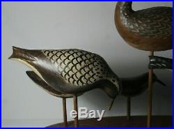 Vintage 2006 ORVIS 150th Anniversary 6 Shorebird Decoy Wood Carving Sculpture