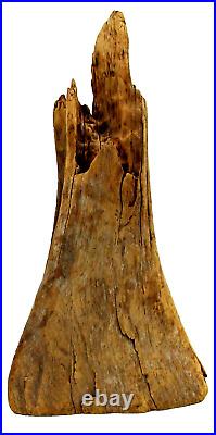 Vintage 90's Signed Jack Leslin Large Wood Carving Tree Spirit Wizard Folk Art