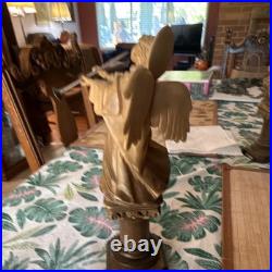 Vintage ANRI Carved Wood Angel Playing Horn 8.5 in limited edition #45/250