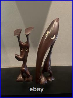 Vintage Abstract Sculptures by Danish Artist Knud Albert. Signed. Pick Up Only
