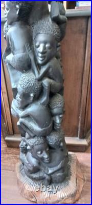 Vintage, African Carving, Makonde, Tree Of Life Sculpture Art Vintage, African Carving, Makonde, Tree Of Life Sculpture Art