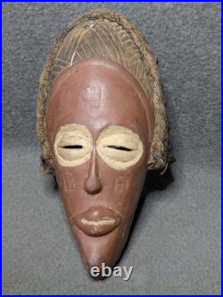 Vintage African Tribal Mask Hand Carved Wood Raffia Fiber 15in Ethnic Art Decor Vintage African Tribal Mask Hand Carved Wood Raffia Fiber 15in Ethnic Art Decor