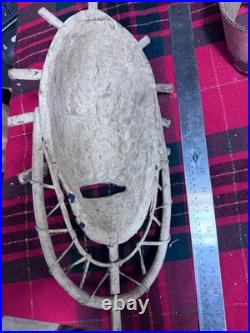 Vintage Alaskan Native Yupik hand carved wooden mask 17 x8 Stunning