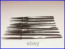 Vintage Antique Rare Collectible German Tools Wood Carving 9 Chisels Dastra