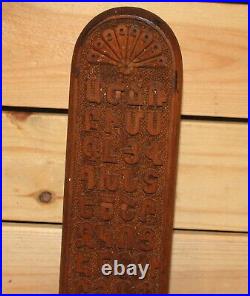Vintage Armenia hand carving wood desk plaque