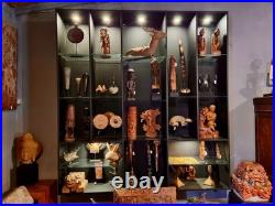 Vintage Balinese Woman Wood Sculpture Hand Carved Statue Bali Art Deco 10