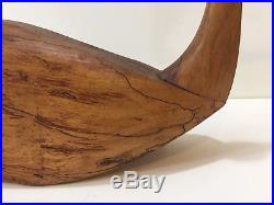 Vintage Burl Wood Art Sculpture Burl Wood Sea Bird Carving, 17 Long x 9 1/2 T