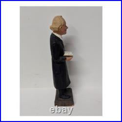 Vintage Carl Olof Trygg Carved Wood Figure The Deacon Mid-Century Folk Art