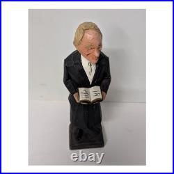 Vintage Carl Olof Trygg Carved Wood Figure The Deacon Mid-Century Folk Art
