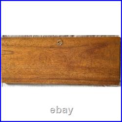 Vintage Carved Wood Panel Indigenous Tomahawk Palm Tree Brown Tropical Ladder