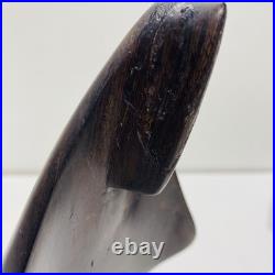 Vintage Carved Wood Sculptures. 10.5in Tall Handcrafted Figural Statues