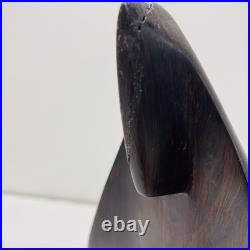 Vintage Carved Wood Sculptures. 10.5in Tall Handcrafted Figural Statues