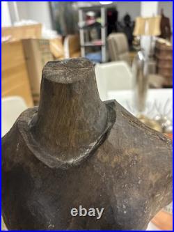 Vintage Carved Wood Torso Mcm 18 Tall