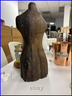 Vintage Carved Wood Torso Mcm 18 Tall