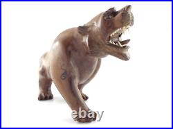 Vintage Carved Wooden Chinese Oriental Tiger Statue Figure Q632