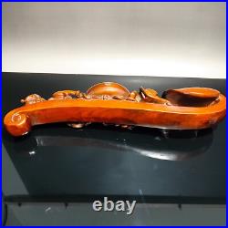 Vintage Carved Wooden Home Decor Dragon Wood Carving Sculpture Room Statue Ruyi