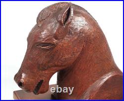 Vintage Charming Carved Wood Wooden Folk Art Horse Head Sculpture Carving