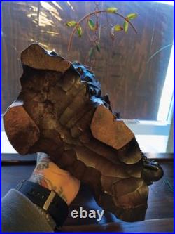 Vintage Chinese Art Carved Wooden Sculpture Boy Riding Water Buffalo Signed