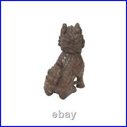 Vintage Chinese Boxwood Carved Kirin Fengshui Figure GB329
