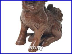 Vintage Chinese Boxwood Carved Kirin Fengshui Figure GB329
