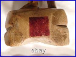Vintage Chinese Carved Wood Asian Man with Backpack