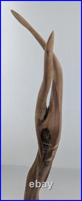 Vintage Drift Wood Carved Man Faces Spirit Wizard Whittle Sculpture Art Vintage Drift Wood Carved Man Faces Spirit Wizard Whittle Sculpture Art