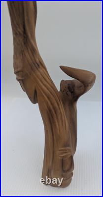 Vintage Drift Wood Carved Man Faces Spirit Wizard Whittle Sculpture Art Vintage Drift Wood Carved Man Faces Spirit Wizard Whittle Sculpture Art