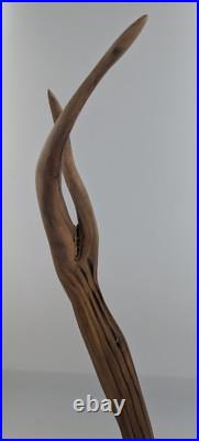 Vintage Drift Wood Carved Man Faces Spirit Wizard Whittle Sculpture Art Vintage Drift Wood Carved Man Faces Spirit Wizard Whittle Sculpture Art