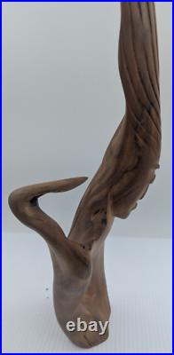 Vintage Drift Wood Carved Man Faces Spirit Wizard Whittle Sculpture Art Vintage Drift Wood Carved Man Faces Spirit Wizard Whittle Sculpture Art