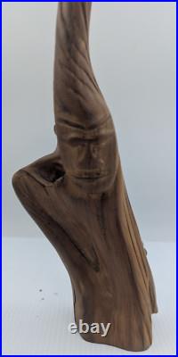 Vintage Drift Wood Carved Man Faces Spirit Wizard Whittle Sculpture Art Vintage Drift Wood Carved Man Faces Spirit Wizard Whittle Sculpture Art