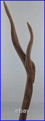 Vintage Drift Wood Carved Man Faces Spirit Wizard Whittle Sculpture Art Vintage Drift Wood Carved Man Faces Spirit Wizard Whittle Sculpture Art