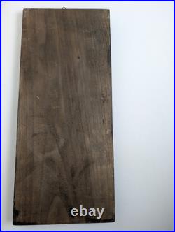 Vintage Ecuadorian Hand Carved Wood Relief Plaque Signed Yépez 21x9