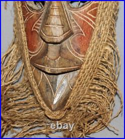 Vintage European Hand Carving Wood Wall Hanging Mask Figurine