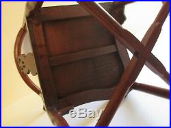 Vintage Fine Chinese Or Japanese Accent Chair Sculpture W Inlay Wood Carved