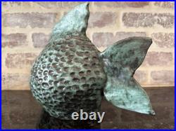 Vintage Florida Primitive Art Handmade Sculpture Folk Art Fish 1980's Rare