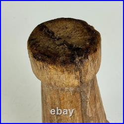 Vintage Folk Art Hand Carved Towering Abstract Wood Sculpture