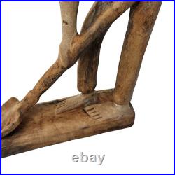Vintage Folk Art Wood Carving Statue Sculpture African Farmers Haitian Haiti Vintage Folk Art Wood Carving Statue Sculpture African Farmers Haitian Haiti