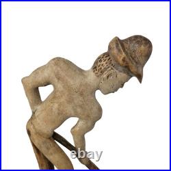 Vintage Folk Art Wood Carving Statue Sculpture African Farmers Haitian Haiti Vintage Folk Art Wood Carving Statue Sculpture African Farmers Haitian Haiti