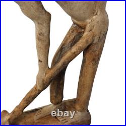 Vintage Folk Art Wood Carving Statue Sculpture African Farmers Haitian Haiti Vintage Folk Art Wood Carving Statue Sculpture African Farmers Haitian Haiti