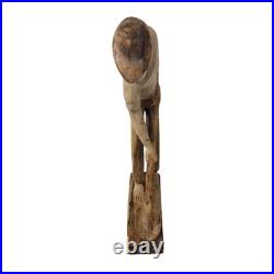Vintage Folk Art Wood Carving Statue Sculpture African Farmers Haitian Haiti Vintage Folk Art Wood Carving Statue Sculpture African Farmers Haitian Haiti