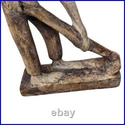Vintage Folk Art Wood Carving Statue Sculpture African Farmers Haitian Haiti Vintage Folk Art Wood Carving Statue Sculpture African Farmers Haitian Haiti
