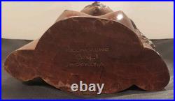 Vintage Hand-Carved Balinese Teak Bust Sculpture, Klung Kung