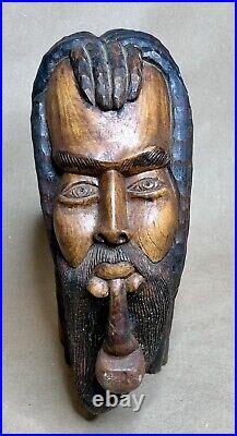 Vintage Hand-Carved Dual-Head Rastafarian Bust Jamaica 1970s Rare Folk Art Vintage Hand-Carved Dual-Head Rastafarian Bust Jamaica 1970s Rare Folk Art