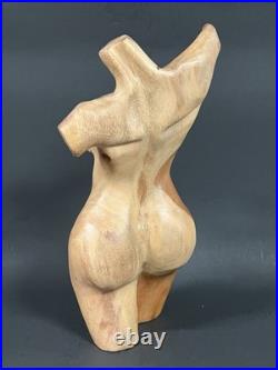 Vintage Hand Carved Female Torso Body Sculpture
