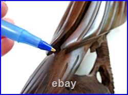 Vintage Hand Carved Large Ironwood EAGLE Sculpture Statue Americana 13 1/2