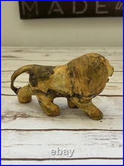 Vintage Hand Carved Lion Figurine