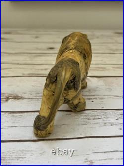Vintage Hand Carved Lion Figurine